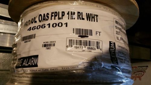 Honeywell Genesis Cable 4606 16/2C Solid Shielded Plenum Alarm Wire White /50ft