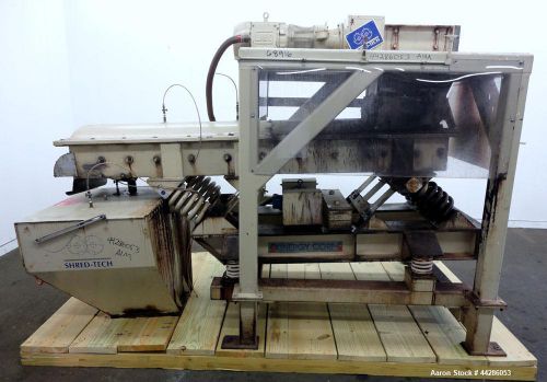 Used- shred tech twin shaft shredder, carbon steel. approximate 13-1/4&#034; x 15&#034; fe for sale