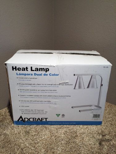 Dual Heat Lamp Food Warmer  Adcraft HL-2 New In Box