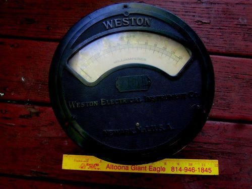 Large Weston Electrical Instrument Co.vintage volt meter Newark N.J., USA