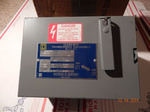 New Square D Transformer Disconnect Class 9070 Type SK5271-N Series A