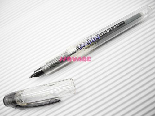 5 x Platinum Preppy 0.3mm Fine Refillable Fountain Pen, Black (Made in Japan)