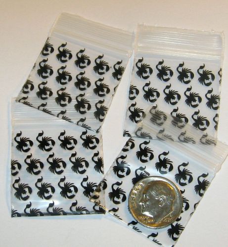 Black Scorpions 200 Baggies 125125 mini ziplock bags 1.25 x 1.25&#034;
