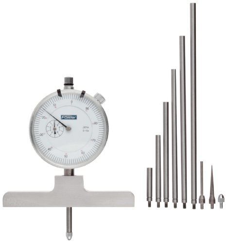 Fowler full warranty steel x-series depth gauge with satin chrome finish, for sale