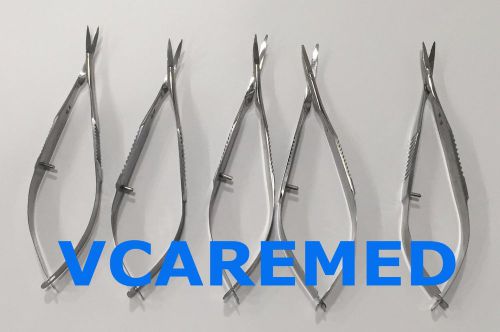 5 x Conjunctival Curved / Corneal Scissors FDA &amp; CE approved