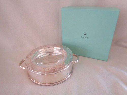 Ercuis Paris Saint Hilaire Nura Caviar Server Double Handle Silverplate with Box