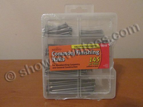 Symmetry # 9518 Value Assortment 145 Pc. Set of Common / Finishing Nails NEW