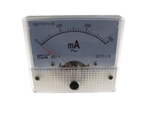 AC 0-300mA Analog Needle Panel AC Current Ammeter  85C1