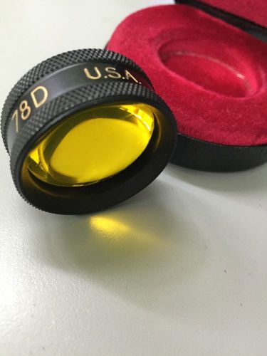 Volk 78D Yellow Double Aspheric Lens, Perfect Condition, Made In USA.