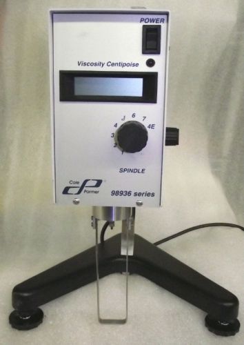 Cole-parmer 98936 low range viscometer with new spindle set - 4 mos. warranty for sale