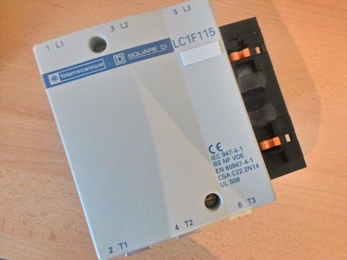 Telemecanique LC1F115. With coil LX1 FF220 (50HZ 220/230VAC 60HZ 265/277VAC).