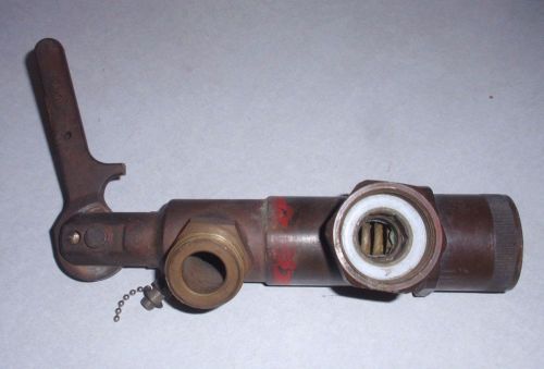Vintage  Brass Stop-Fire Inc. Pressure value with Gauge Part #104165 Steampunk