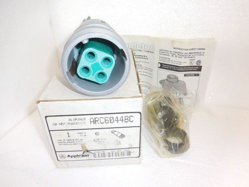 Appleton 60 amp powertite receptacle arc6044bc 4 wire 4 pole 600v new in box for sale