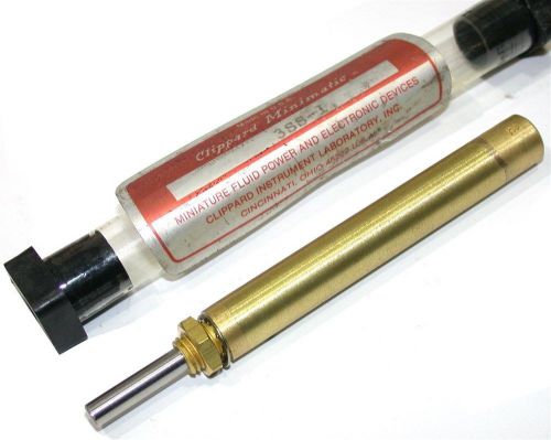 Up to 7 new clippard 1&#034; stroke 3/8&#034; bore spring return brass air cylinders 3ss-1 for sale