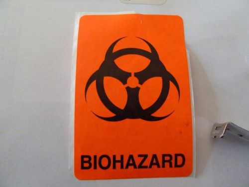 BIOHAZARD Labels 2&#034; x 3&#034; (20 labels) blood pathogens medical lab clinic US made!