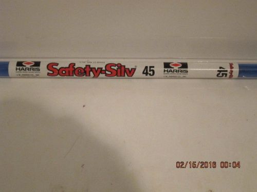 Safety-silv 45-brazing rods 45% silver-harris- 4oz(9 rods)1tube-#76324-flux coat for sale