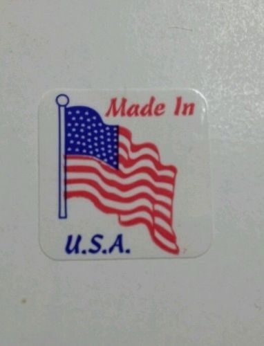 Made in the USA - label 1&#034; x 1&#034; (25 labels) Hand made something in USA?