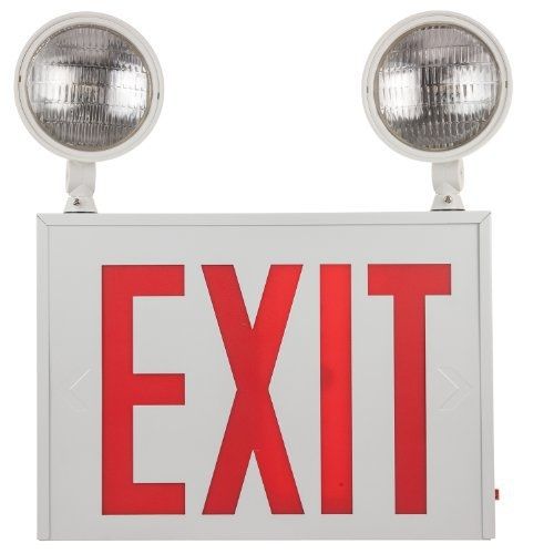 Sunlite 04306-SU EXIT/SU/1F/R/W/COMBO/3H/NYC Exit-Emergency Light Combo Exit