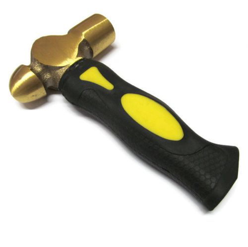 Ball peen brass hammer stubby handle 1 lb short 16 oz. mini mallet for sale