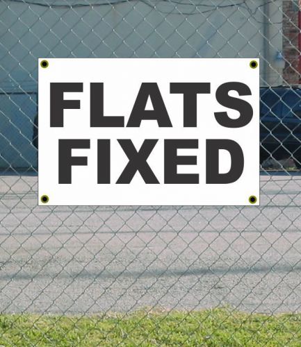 2x3 FLATS FIXED Black &amp; White Banner Sign NEW Discount Size &amp; Price FREE SHIP