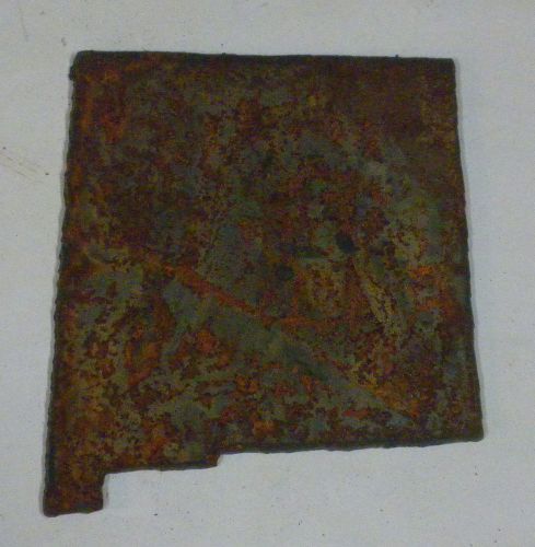 6 Inch NEW MEXICO State Shape Rough Rusty Metal Vintage Stencil Ornament Craft