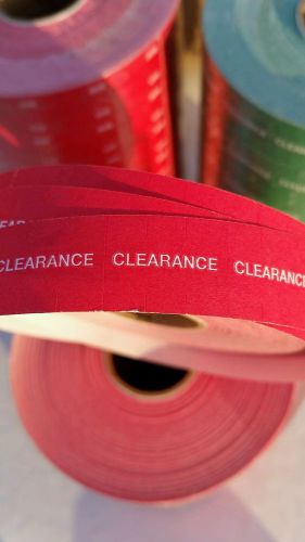 RED clearance LABELS MONARCH 1115 (10 rolls)