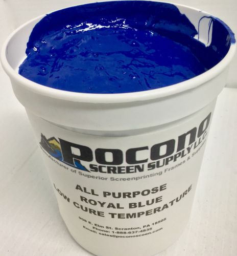 All Purpose Royal Blue Low Cure Temperature Ink (Gallon)