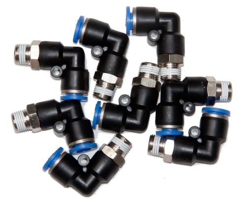 10 pieces  pneumatic 1/4&#034; tube x 1/8&#034; npt swivel &#034;l&#034; push to connect  fitting for sale