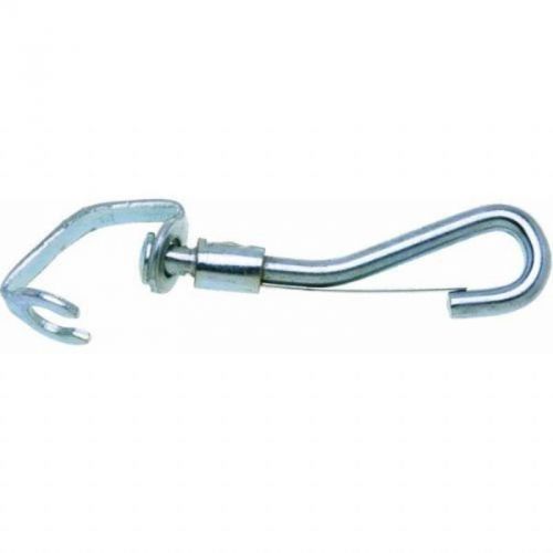 Open eye spring snap 60 lb zinc plated steel 3-3/8&#034; overall 5/16&#034; opening for sale