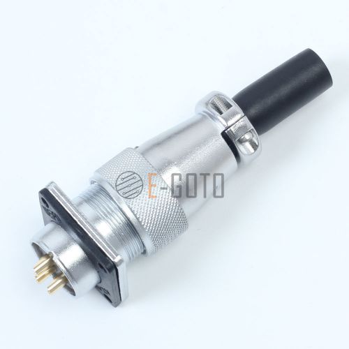 1set ws20 3pin 20mm panel mount metal aviation connector threaded coupling for sale