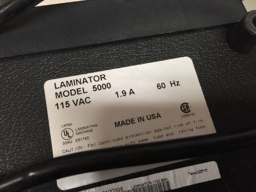 TLC 5000 Pouch Laminator Machine 3-7/16&#034;