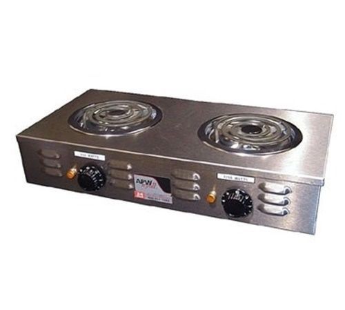 Apw wyott cp-2a hotplate electric countertop portable two burners for sale