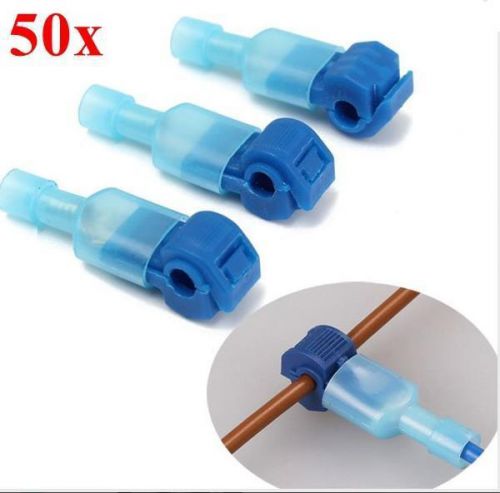 50pcs blue quick splice wire terminal and female spade connector set for sale
