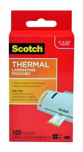 Scotch Thermal Laminating Pouches 2.32 x 3.70-Inches Business Card Size 100-Pack