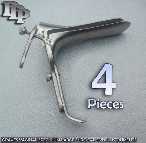 4 Pieces Of Graves Vaginal Speculum Large Gynecology DDP Instruments