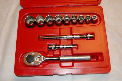 Proto 3/8&#034; drive 12 pc socket &amp; ratchet set 12 point 3/8&#034; to 7/8&#034; for sale
