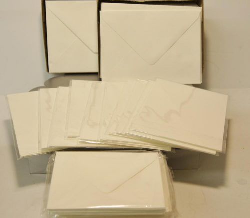 BIG LOT - BRAND NEW ENVELOPES AND CARD STOCK - 5 1/4&#034; X 3 5/8&#034; + 7&#034; X 5&#034;- ECRU