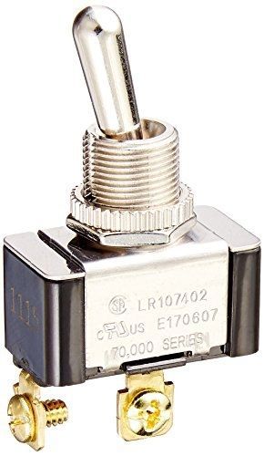 Morris 70250 Heavy Duty Momentary Contact Toggle Switch, SPST, (On)-Off, Screw