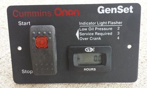Onan 12 volt remote start switch &amp; digital hour meter for sale