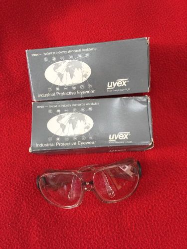 UVEX Safety Glasses Cricket 9180 Gray Lens Brown Frame Ultradura Hardcoat 3 Pair