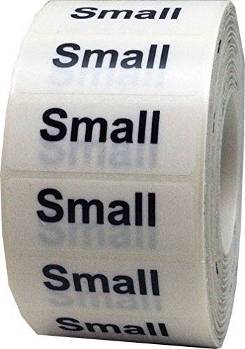 1.25 x 5&#034; Apparel Small Wrap Around Size Strip Labels for Folded Retail Clothing