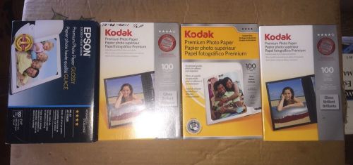 Kodak 1034388 Premium Photo Paper, Glossy, 4&#034;x6&#034;, 100/PK, White Epsom