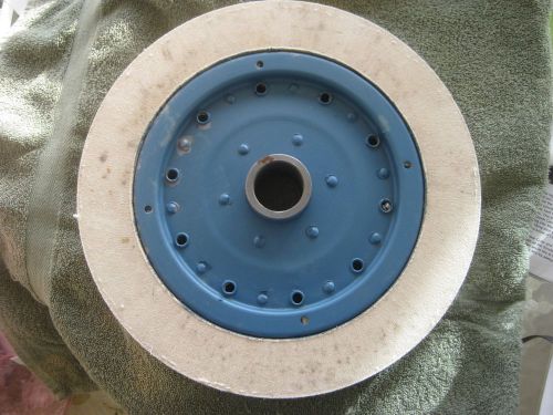 14&#034; COMPRESSED CANVAS CONTACT WHEEL, 1 1/2&#034; WIDE ON A 10&#034; STEEL HUB 1 5/8 CENTER