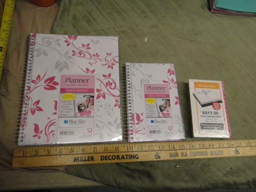 D ) Blue Sky new unused 2016 daily monthly planners, calendar refill, all seen
