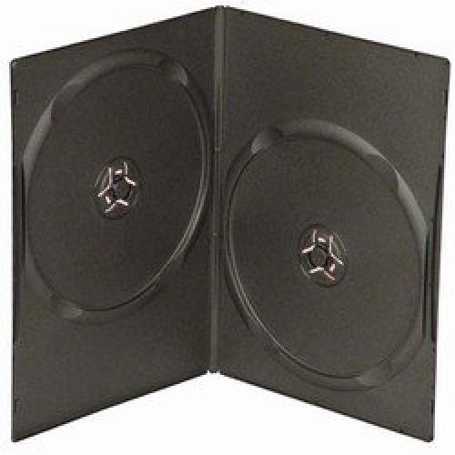 Generic 100 SLIM Black Double DVD Cases 7MM