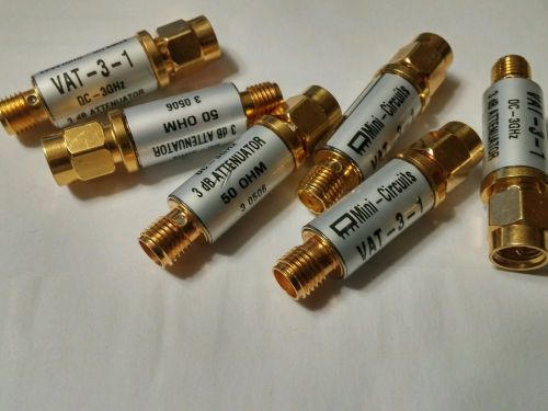 Mini-Circuits 15542 50 OHM VAT-3-1 3 dB Attenuator, Lot of 6