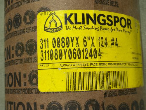 Klingspor 6&#034; x 124&#034; #4   Sand Belts Made In Germany