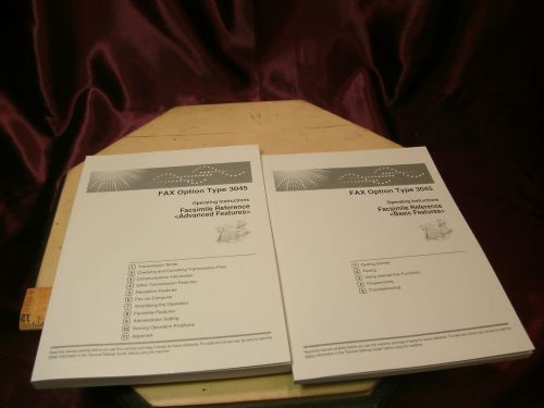 2 Fax Option type 3045 manuals-Basic &amp; advanced operating Instructions-free ship