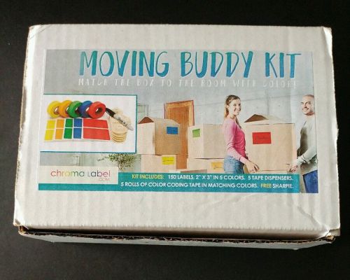 Home Moving Buddy Kit Matching Tape &amp; Label Color Coding Pack with 150 Labels