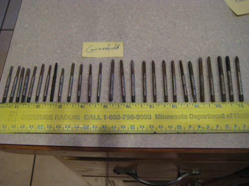 27 Small Reamers, All are Greenfield, for Tool Watch Clock Maker Machinist